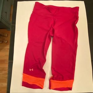 Under Armour pink capri workout pants